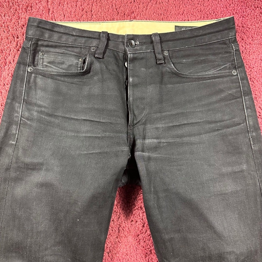 Rag & Bone Jeans Mens fit 32x29 Black Button Fly‎ raw selvedge jeans - Picture 4 of 9